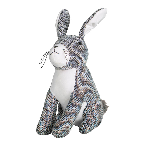 Rabbit Knitted Doorstop - Grey