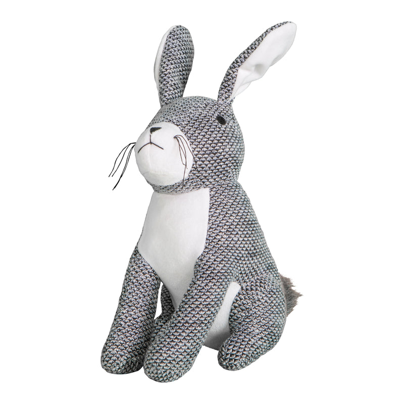 Rabbit Knitted Doorstop - Grey