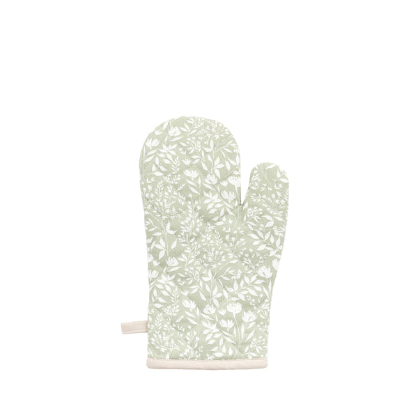 Floral Single Oven Glove - Sage