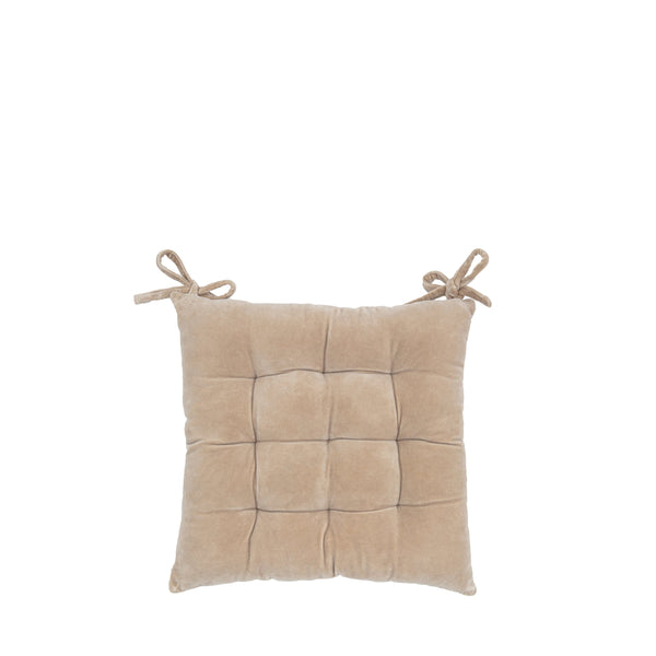 Cotton Velvet Seatpad - Natural