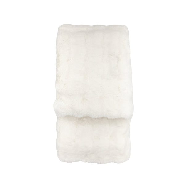 Marshmallow Rabbit Fur Throw - Cream