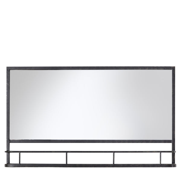 Emerson Overmantel Mirror - Charcoal