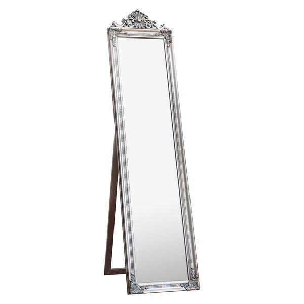 Lambeth Wood Cheval Mirror - Silver