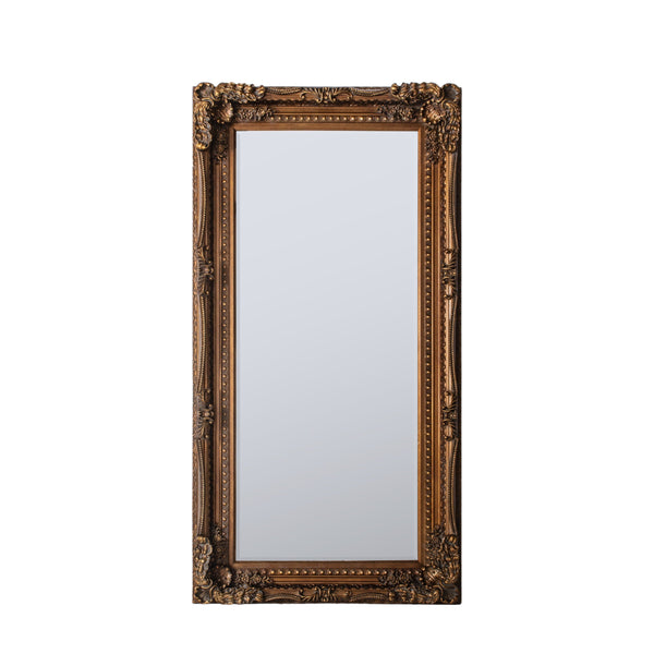 Carved Louis Leaner Mirror - Gold