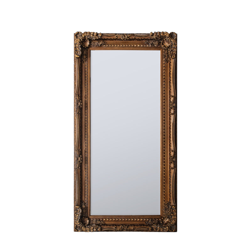 Carved Louis Leaner Mirror - Gold