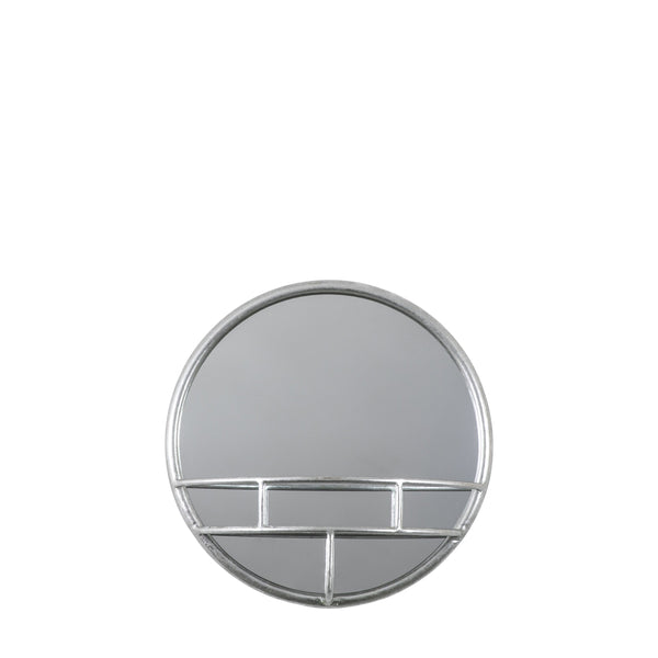 Milton Round Mirror - Silver