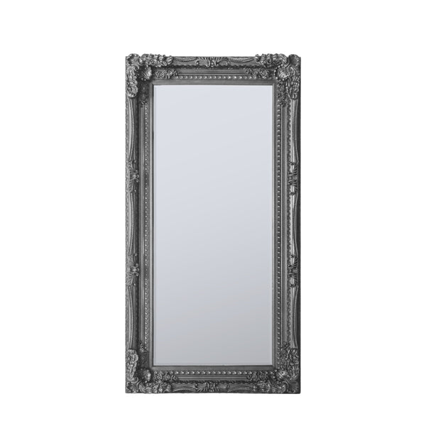 Carved Louis Leaner Mirror - Silver