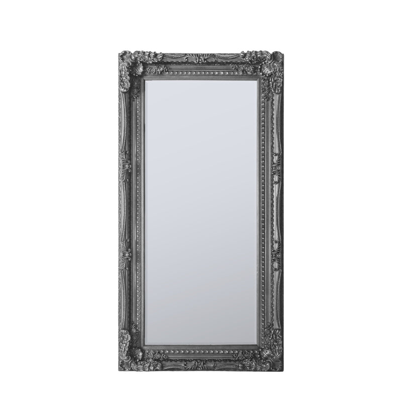 Carved Louis Leaner Mirror - Silver